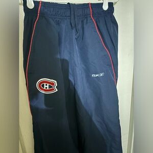 Reebok NHL official Montreal Canadiens Habs hockey pants straight leg Medium
